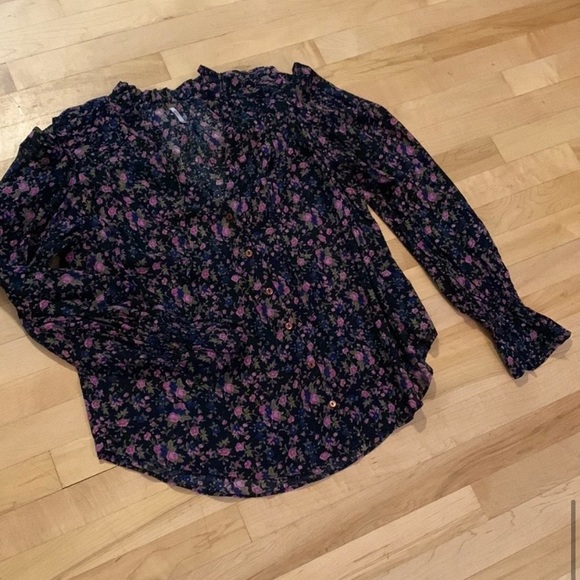 Women’s Free People Meant to Be Blouse in Black Combo - Picture 6 of 11